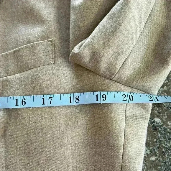 Vintage 80’s 100% Wool 3 Piece Suit Formal Wear Men’s Neutral Color 34x32 42R - Picture 5 of 16